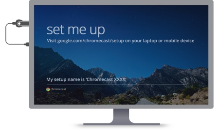 Chromecast Setup Start Screen