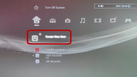 Screen Capture: PS3: Create New Account