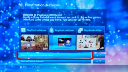 Screen Capture: PS3: PSN Create Account