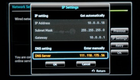 Photo: Samsung: Network Settings - DNS Setting