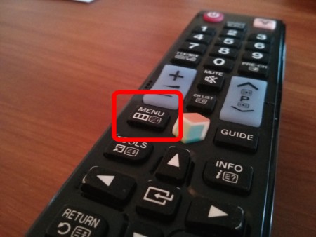 Photo: Samsung Remote: Menu Button
