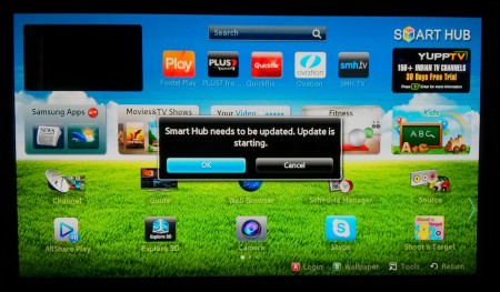 Photo: Samsung: Update Smart Hub