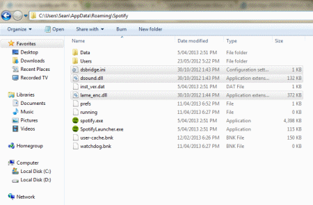 Windows: Putting the DSBridge+Lame files in the right folder