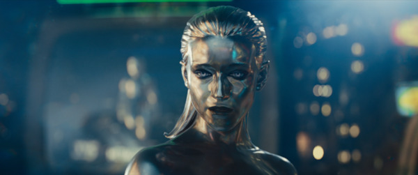 Still from The Fantastic Four: First Steps featuring Julia Garner as The Silver Surfer