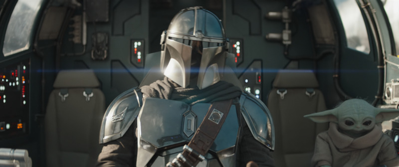 Still from The Mandalorian and Grogu: Pedro Pascal as The Mandalorian