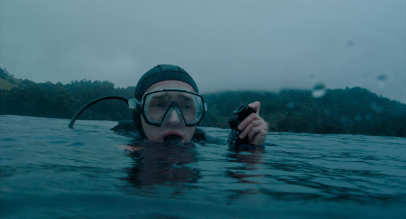 Still from Whalefall: Austin Abrams as Jay Gardiner