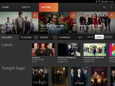 Screenshot of Foxtel Anytime on Android