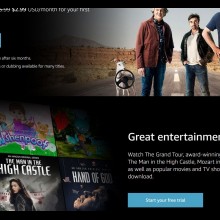 Screenshot of the Amazon Prime Video website