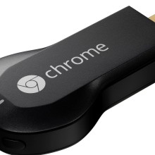 A photo of the Google Chromecast device