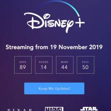 A screenshot of the Disney+ Australian website