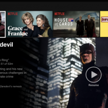 Screenshot of Netflix's New Web Interface